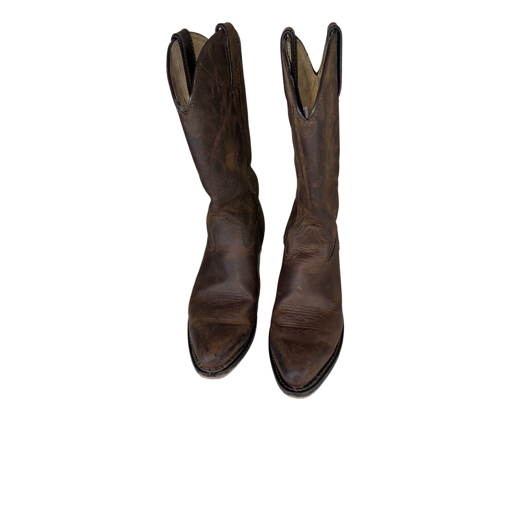 Durango RD4112 Westin Shaft Stitch Tan Leather‎ Cowgirl Boots Womens 9.5M